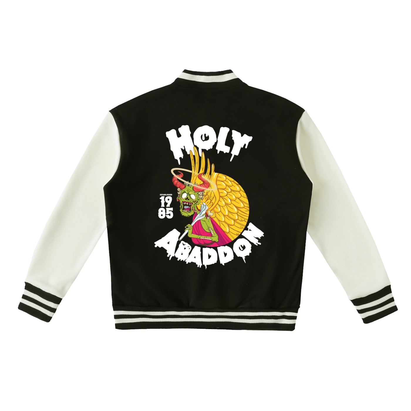Holy Abaddon Two-Tone 85’ Fleeced Varsity Jacket