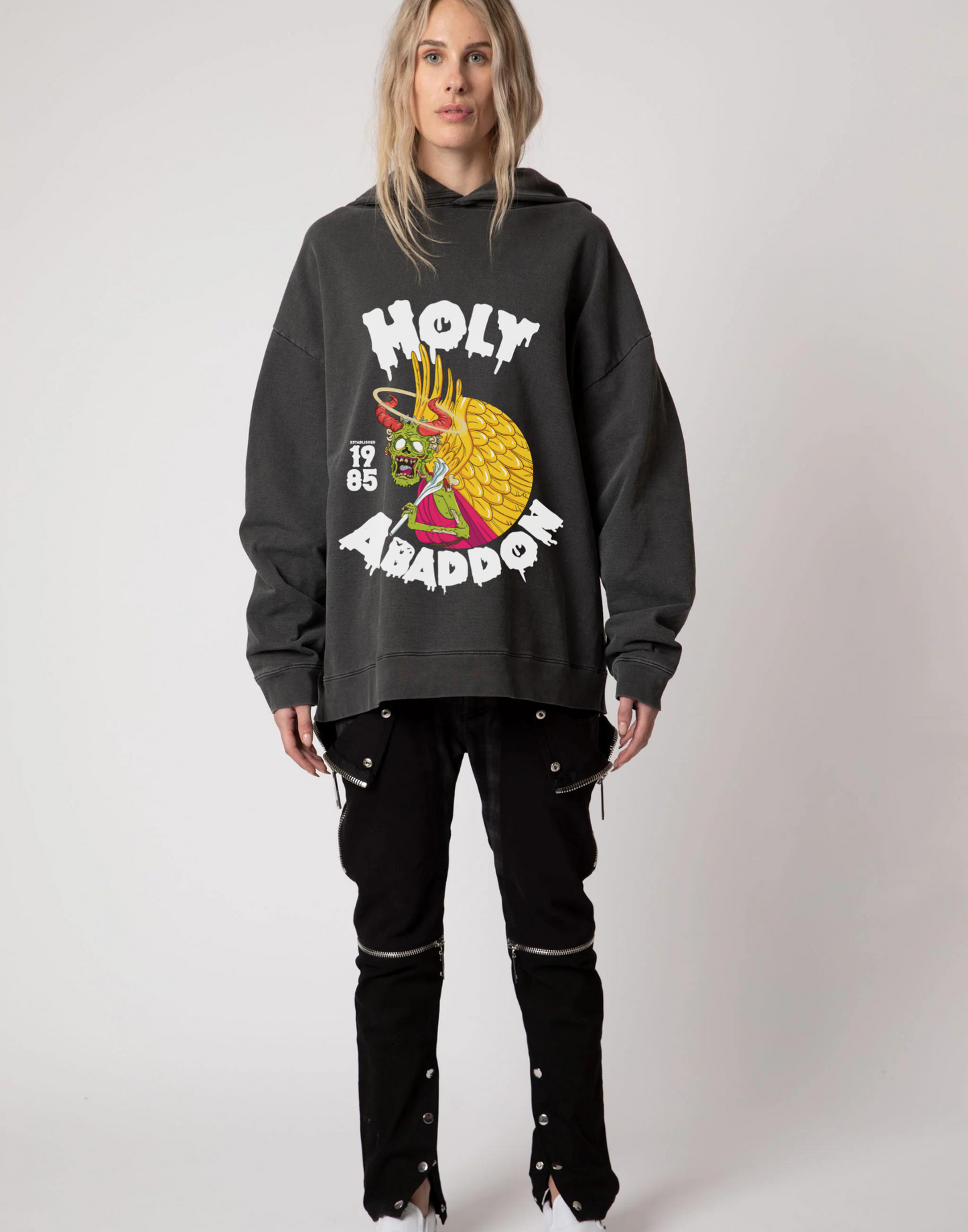 Holy Abaddon Original 85' Gray Hoodie