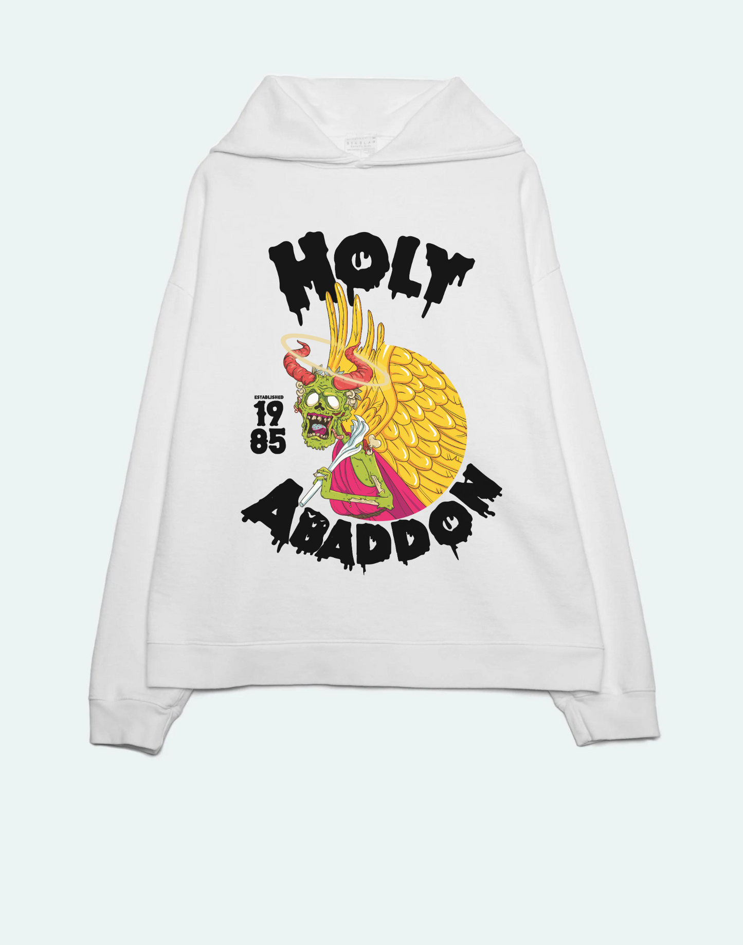 Holy Abaddon Original 85' White Hoodie