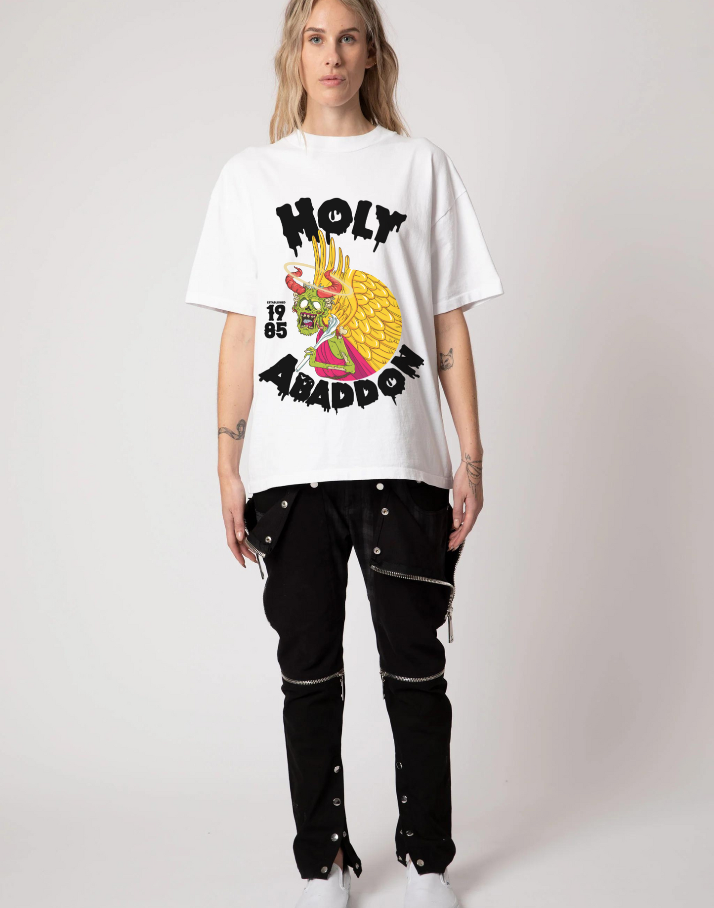 Holy Abaddon Original 85' White T-Shirt